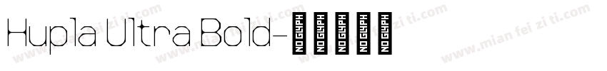 Hupla Ultra Bold字体转换
